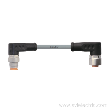 M12 angle male to female connection cable